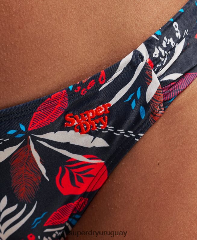 uy Superdry mujer braguitas de bikini recicladas fruncidas Armada DT2N8Z3183 ropa