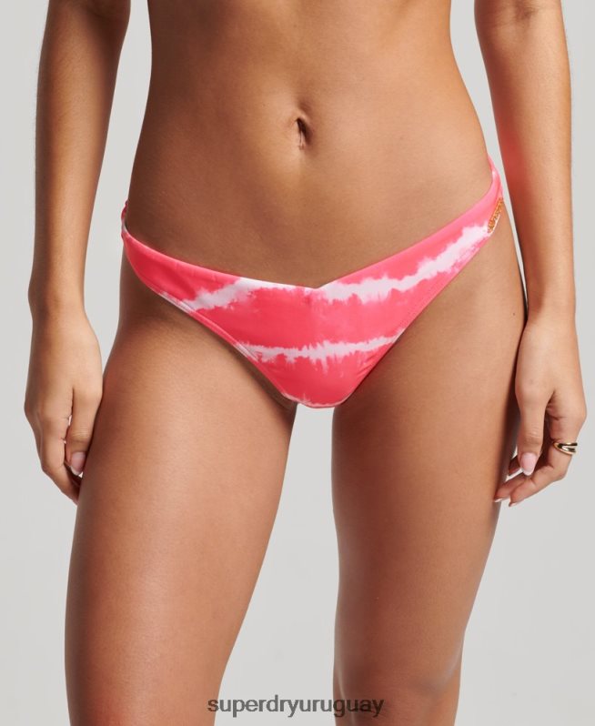 uy Superdry mujer braguitas de bikini recicladas tie dye rosa DT2N8Z3205 ropa