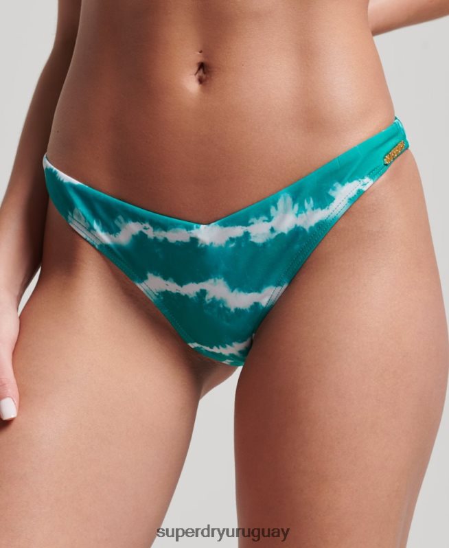 uy Superdry mujer braguitas de bikini recicladas tie dye verde DT2N8Z3209 ropa