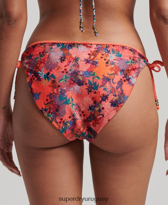 uy Superdry mujer braguitas de bikini tropicales coral DT2N8Z6727 ropa