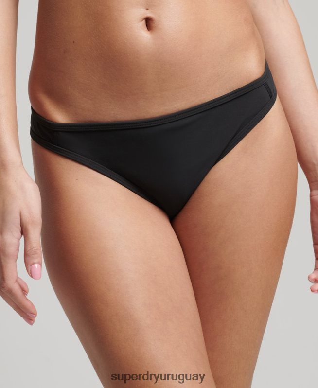 uy Superdry mujer parte inferior del bikini deportivo de natación negro DT2N8Z3249 ropa