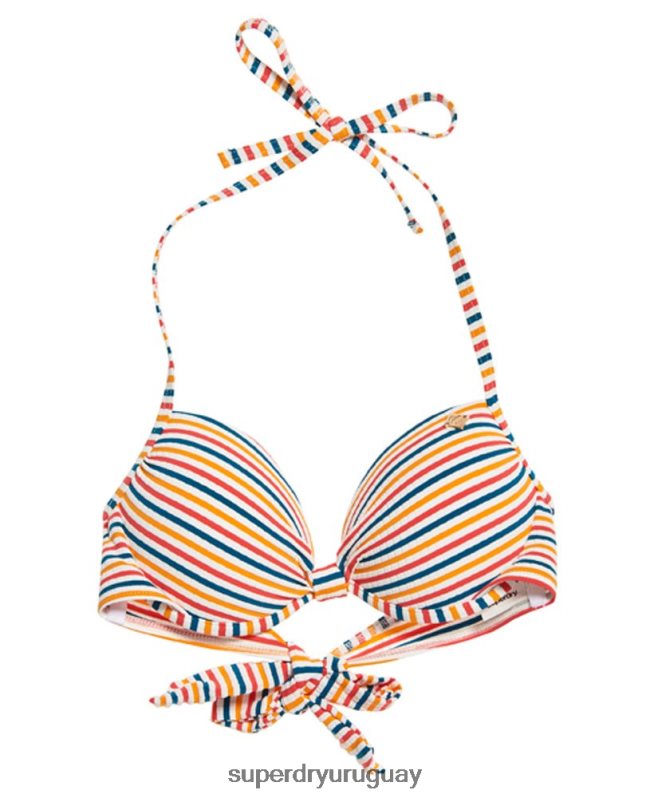 uy Superdry mujer top de bikini con copa cassie multi DT2N8Z3258 ropa