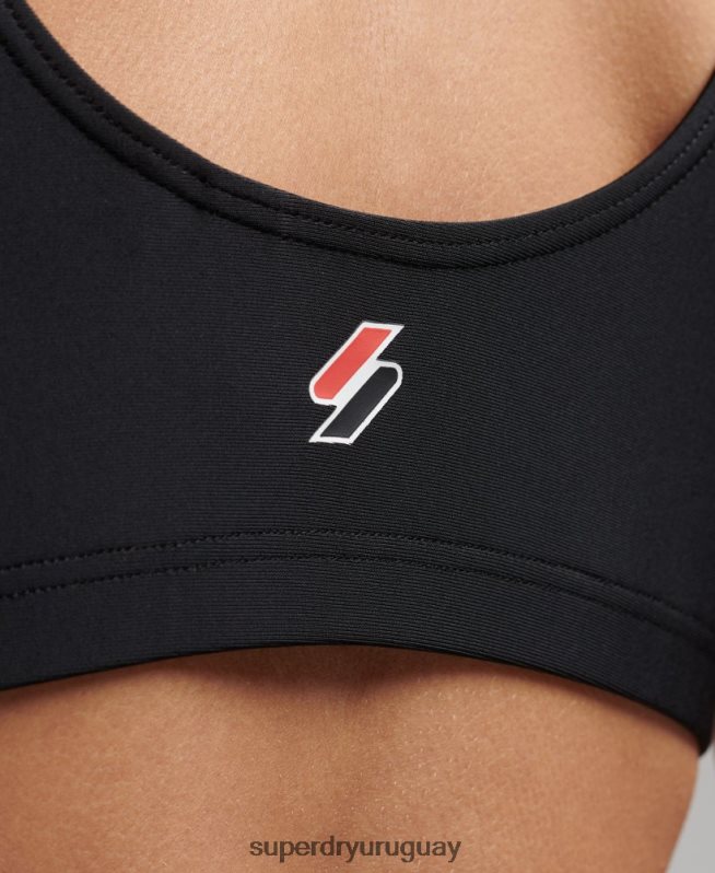 uy Superdry mujer top de bikini esencial negro DT2N8Z3245 ropa