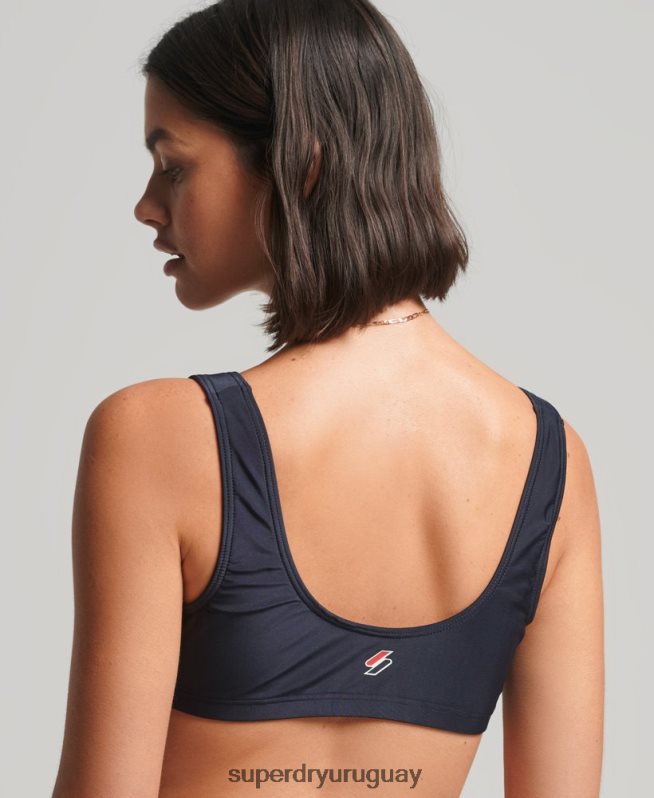 uy Superdry mujer top de bikini reciclado esencial Armada DT2N8Z3220 ropa