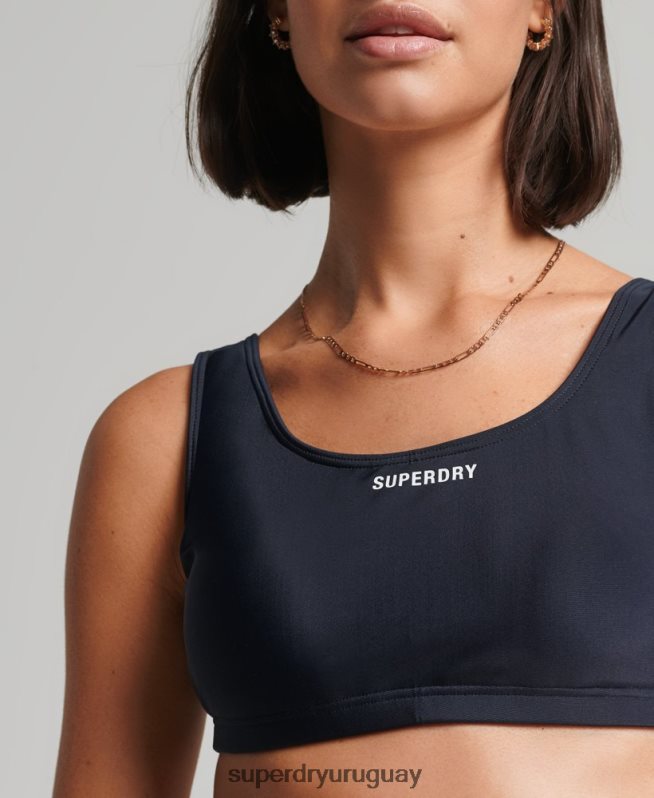 uy Superdry mujer top de bikini reciclado esencial Armada DT2N8Z3220 ropa