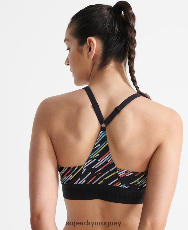 uy Superdry mujer top de bikini sport volley negro DT2N8Z6353 ropa