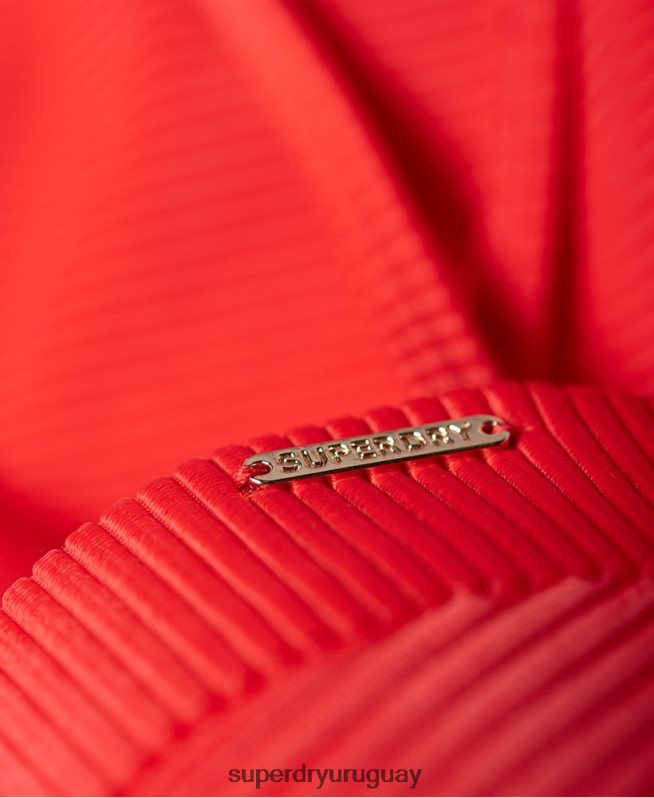 uy Superdry mujer traje de baño con copa texturizada alice rojo DT2N8Z3262 ropa