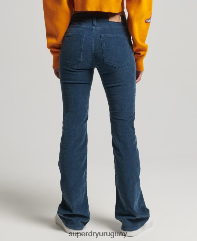 uy Superdry mujer vaqueros pitillo acampanados de tiro medio Armada DT2N8Z2582 ropa