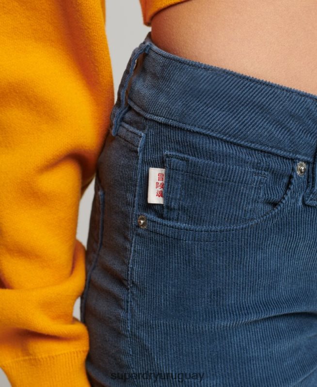 uy Superdry mujer vaqueros pitillo acampanados de tiro medio Armada DT2N8Z2582 ropa