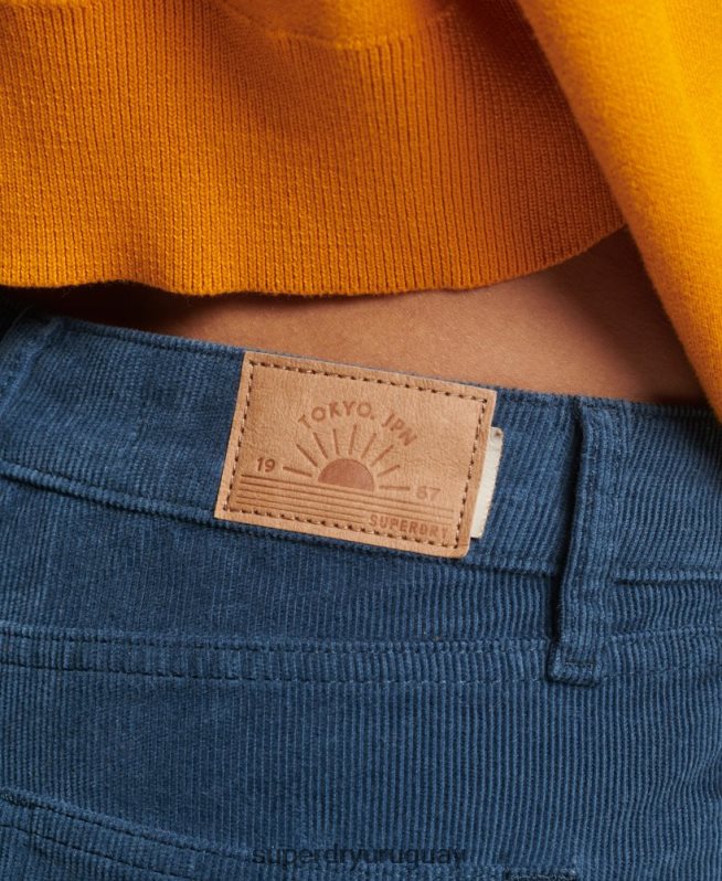 uy Superdry mujer vaqueros pitillo acampanados de tiro medio Armada DT2N8Z2582 ropa