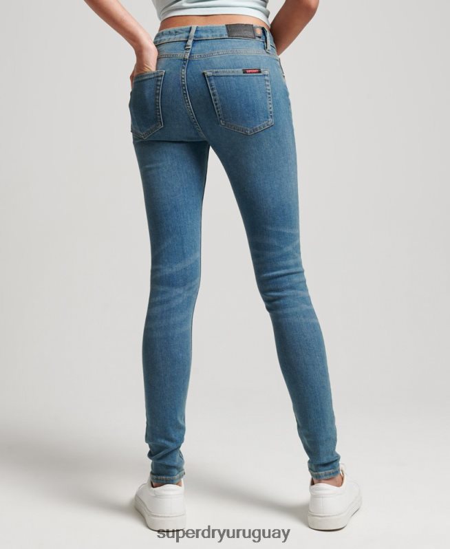 uy Superdry mujer vaqueros pitillo vintage de tiro medio de algodón orgánico azul DT2N8Z3865 ropa