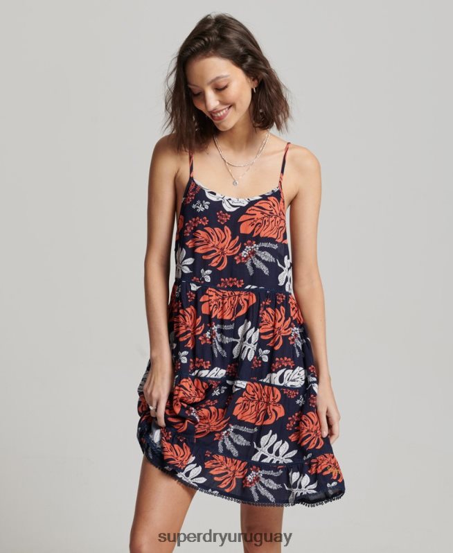 uy Superdry mujer mini vestido camisero de playa Armada DT2N8Z2417 ropa