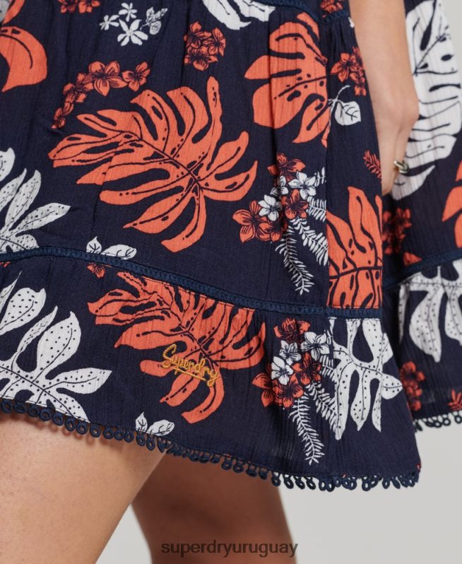 uy Superdry mujer mini vestido camisero de playa Armada DT2N8Z2417 ropa