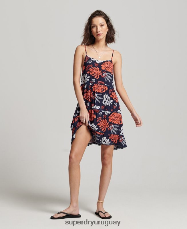 uy Superdry mujer mini vestido camisero de playa Armada DT2N8Z2417 ropa