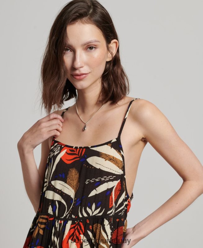 uy Superdry mujer mini vestido camisero de playa marrón DT2N8Z2504 ropa
