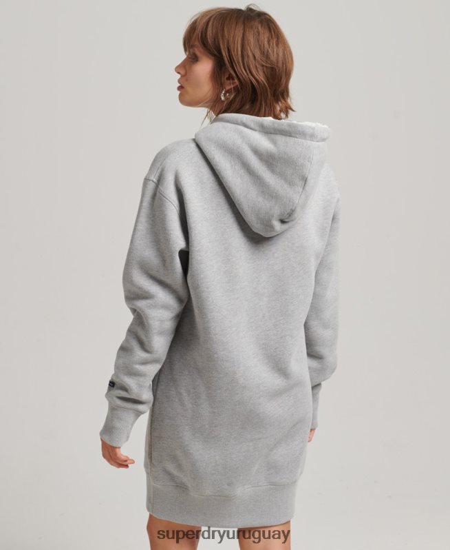 uy Superdry mujer orgullo en el vestido artesanal con capucha gris DT2N8Z2456 ropa
