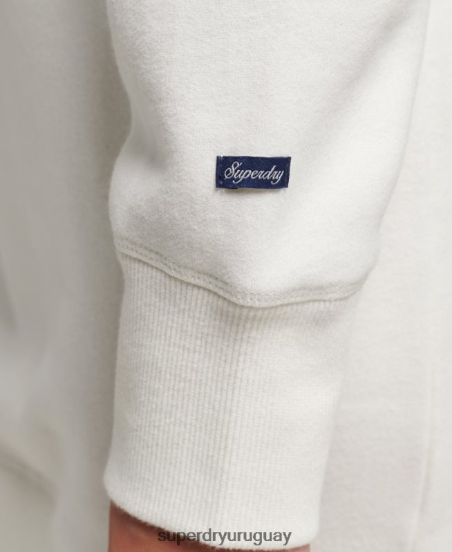 uy Superdry mujer orgullo en el vestido artesanal con cuello redondo blanco DT2N8Z2457 ropa