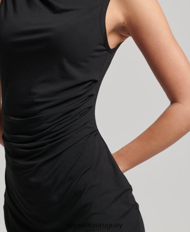 uy Superdry mujer vestido backstage de jersey de studios negro DT2N8Z2427 ropa
