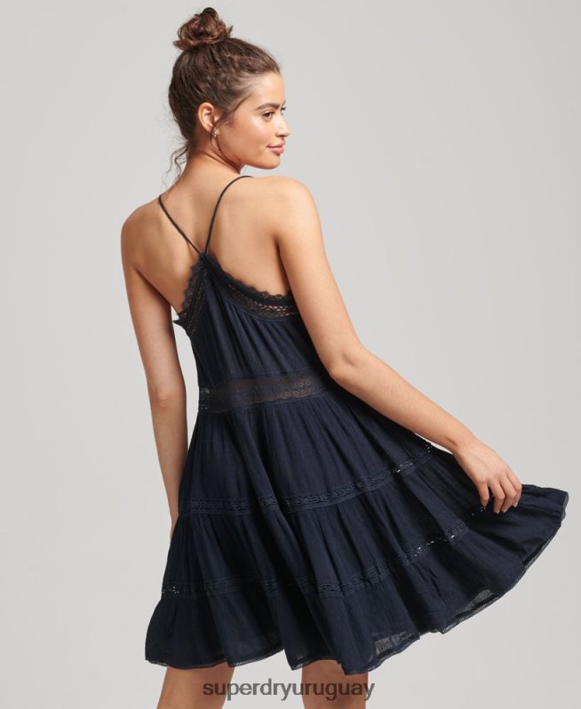 uy Superdry mujer vestido camisero alana Armada DT2N8Z2489 ropa
