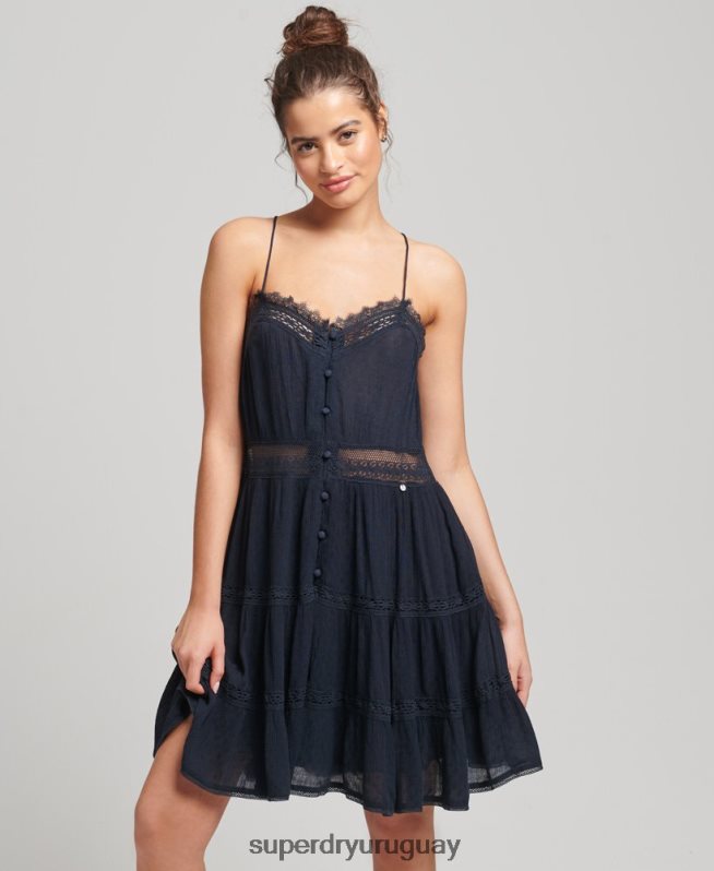 uy Superdry mujer vestido camisero alana Armada DT2N8Z2489 ropa