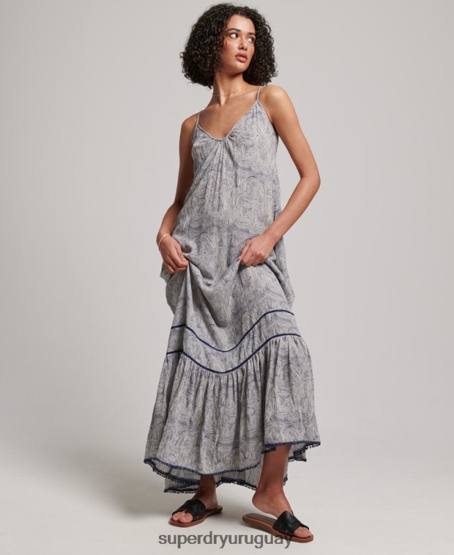 uy Superdry mujer vestido camisero largo Armada DT2N8Z2389 ropa