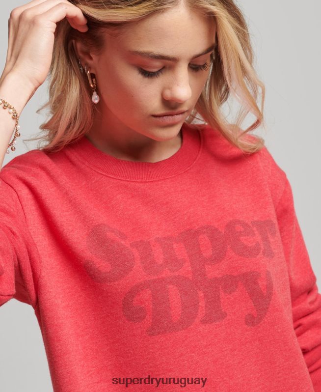 uy Superdry mujer vestido clásico cooper rojo DT2N8Z2553 ropa
