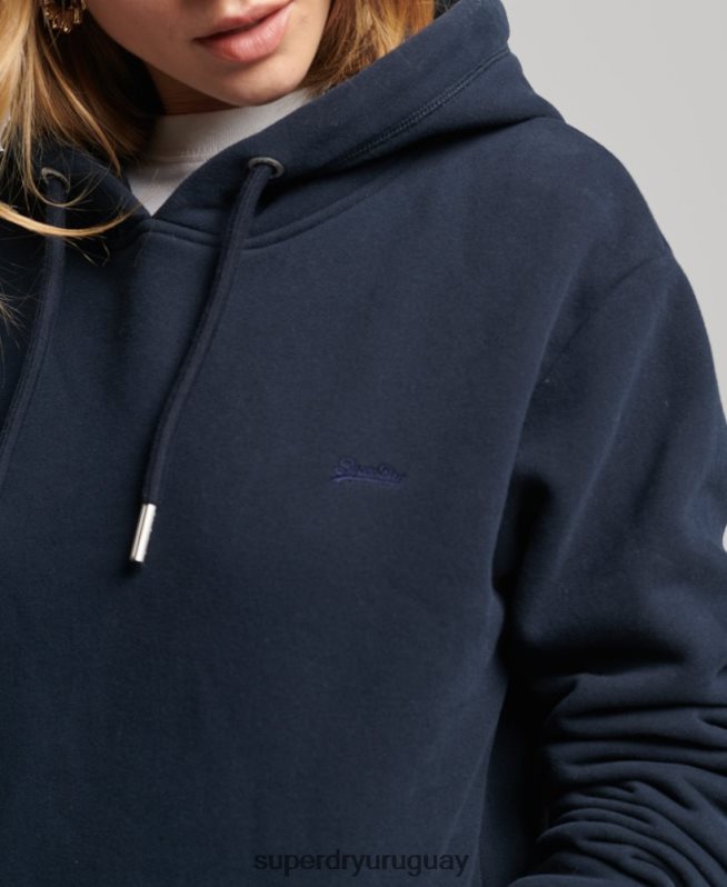 uy Superdry mujer vestido con capucha y logo vintage de algodón orgánico Armada DT2N8Z2515 ropa