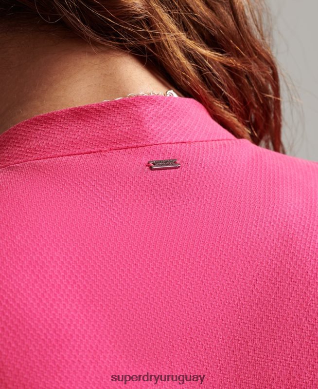 uy Superdry mujer vestido corto a capas rosa DT2N8Z2550 ropa