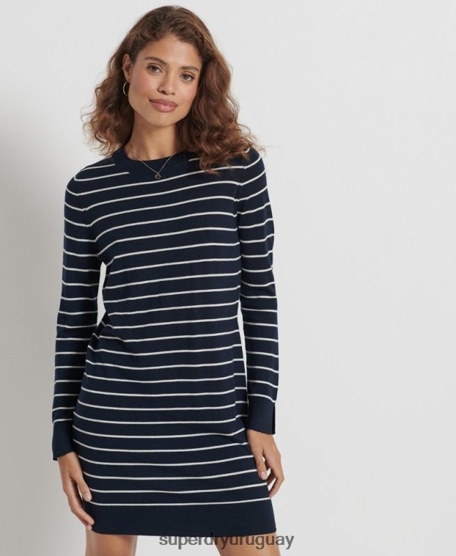 uy Superdry mujer vestido corto de punto de merino de studios Armada DT2N8Z6604 ropa