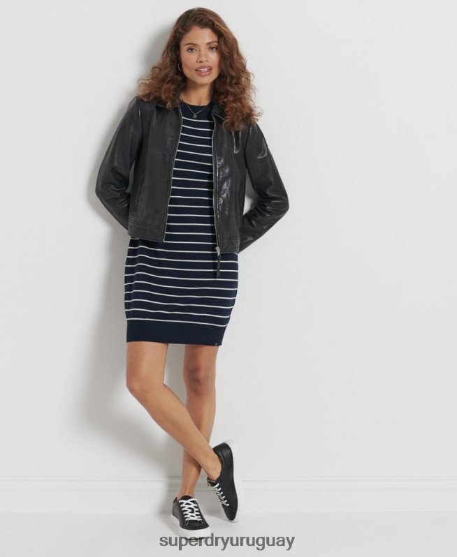 uy Superdry mujer vestido corto de punto de merino de studios Armada DT2N8Z6604 ropa