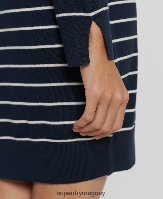 uy Superdry mujer vestido corto de punto de merino de studios Armada DT2N8Z6604 ropa