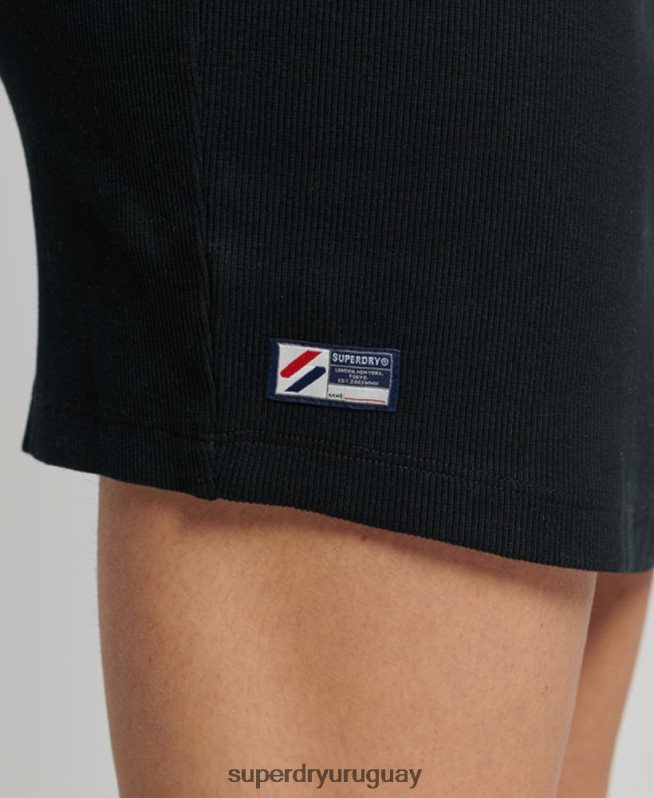 uy Superdry mujer vestido esencial de tirantes negro DT2N8Z2536 ropa