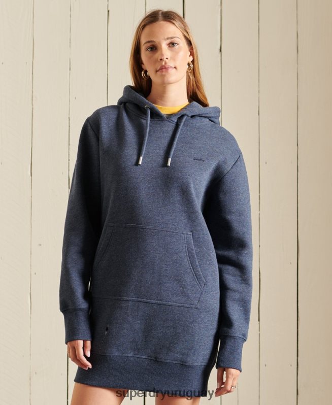 uy Superdry mujer vestido estilo sudadera con logo bordado Armada DT2N8Z2516 ropa