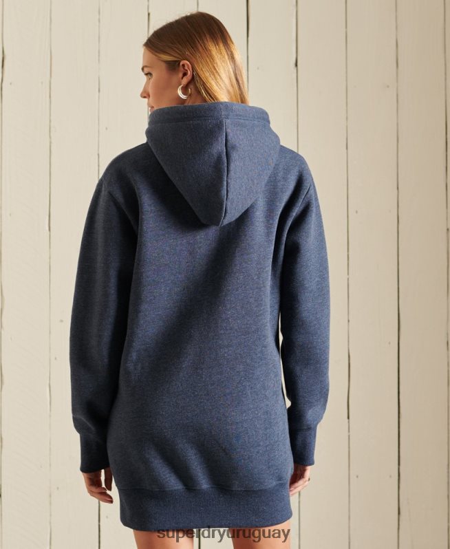 uy Superdry mujer vestido estilo sudadera con logo bordado Armada DT2N8Z2516 ropa