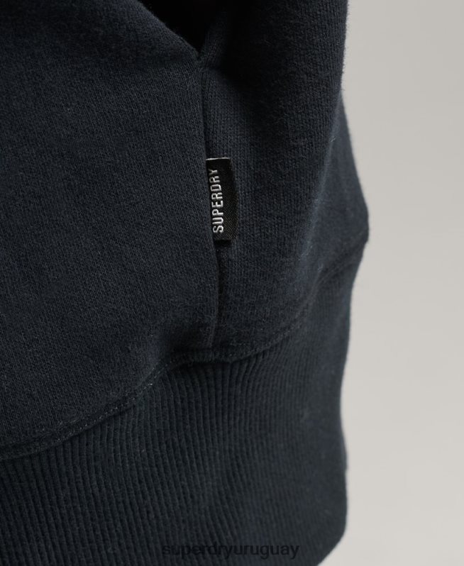 uy Superdry mujer vestido estilo sudadera de algodón orgánico con logo bordado Armada DT2N8Z6528 ropa