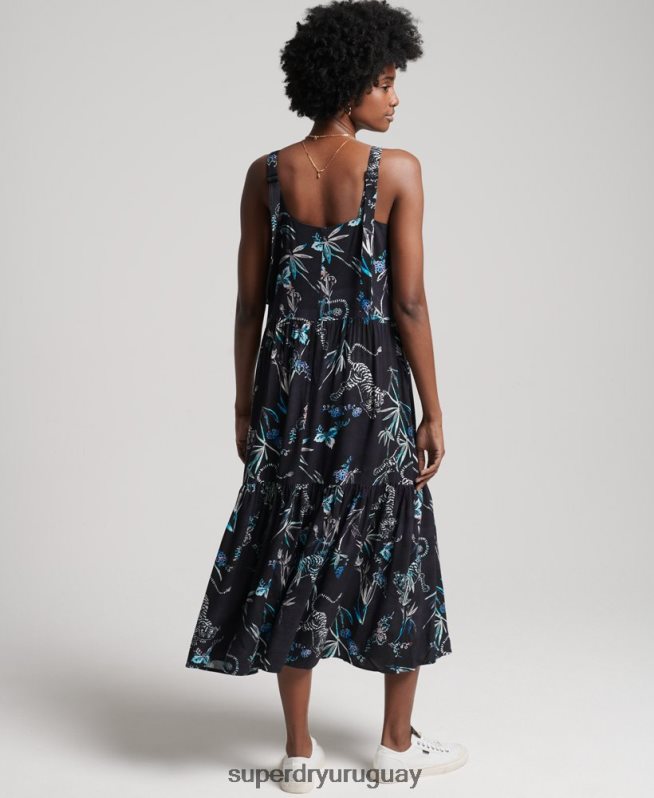 uy Superdry mujer vestido largo tejido Studios Armada DT2N8Z2528 ropa