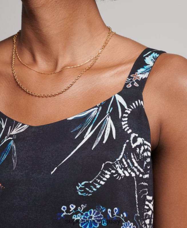 uy Superdry mujer vestido largo tejido Studios Armada DT2N8Z2528 ropa