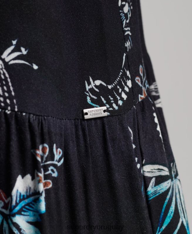 uy Superdry mujer vestido largo tejido Studios Armada DT2N8Z2528 ropa