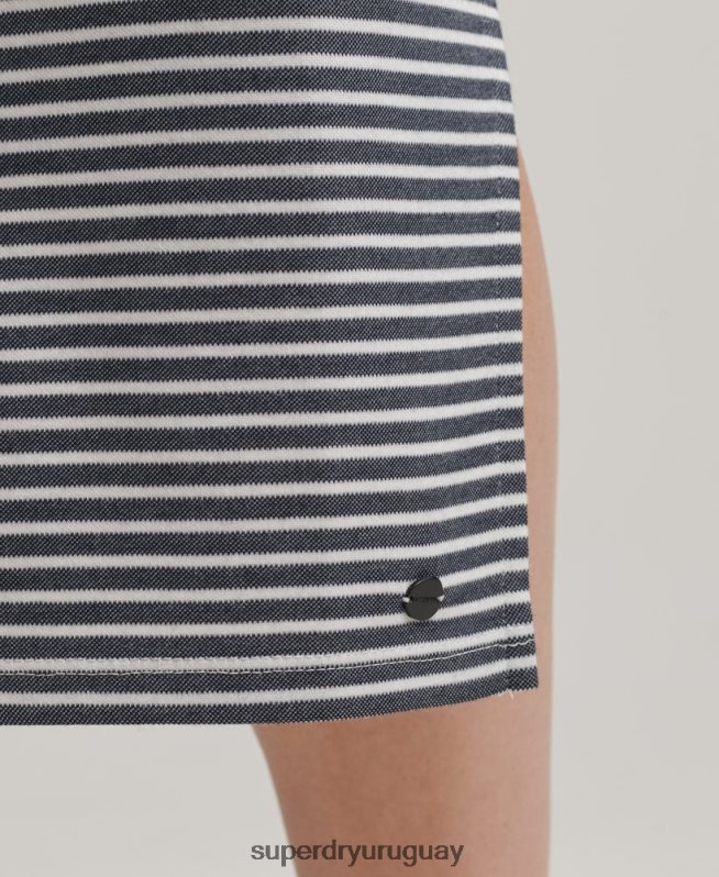 uy Superdry mujer vestido midi con tirantes en la espalda Armada DT2N8Z2538 ropa