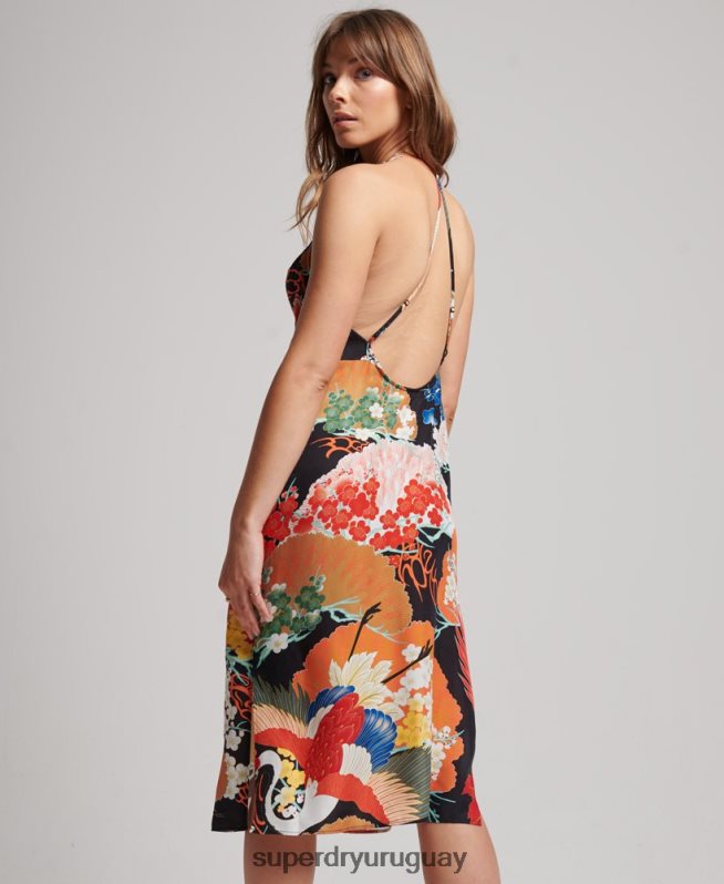 uy Superdry mujer vestido midi estampado multi DT2N8Z2486 ropa