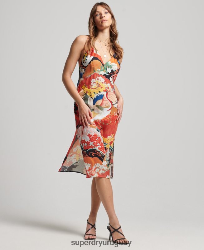 uy Superdry mujer vestido midi estampado multi DT2N8Z2486 ropa