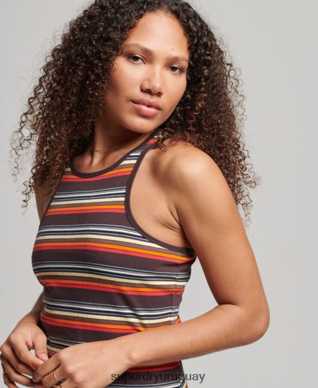 uy Superdry mujer vestido vintage a rayas multi DT2N8Z2406 ropa