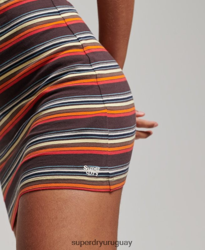 uy Superdry mujer vestido vintage a rayas multi DT2N8Z2406 ropa