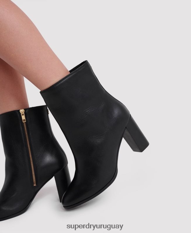 uy Superdry mujer las elegantes botas altas edit negro DT2N8Z4428 zapatos