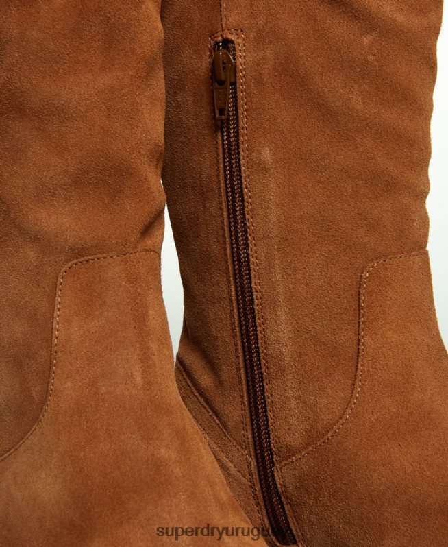 uy Superdry mujer layla puede botas altas broncearse DT2N8Z4430 zapatos