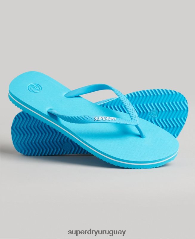 uy Superdry mujer chanclas clásicas antiguas azul DT2N8Z4368 zapatos