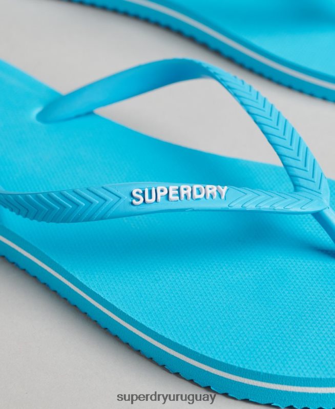 uy Superdry mujer chanclas clásicas antiguas azul DT2N8Z4368 zapatos