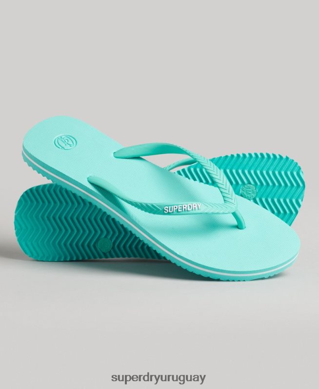 uy Superdry mujer chanclas clásicas antiguas azul DT2N8Z4386 zapatos