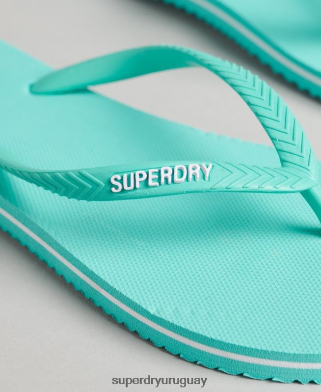 uy Superdry mujer chanclas clásicas antiguas azul DT2N8Z4386 zapatos