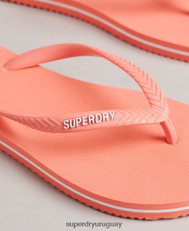 uy Superdry mujer chanclas clásicas antiguas coral DT2N8Z4397 zapatos